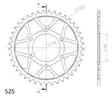 Supersprox Teräs takaratas 1489.41 - Moottoripyörän takarattaat - D26627 - 2