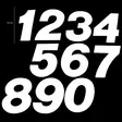 TMV MX Digits 150mm White '1' (3pcs) - Numeropohjat ja kilpanumerot - D450017 - 1