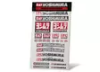 Yoshimura Yoshimura Decal Sheet 8mil 12" x 19" - Moottoripyörän äänenvaimentimen varaosat - D417717 - 1