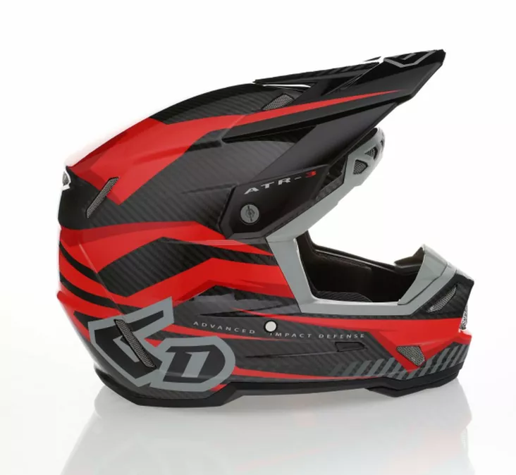6D Helmet ATR-3 Rival Gloss Red FIM - Offroad-kypärät - D546997 - 1