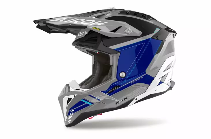 Airoh Kypärä Aviator 3 Saber sininen kiiltävä - Offroad-kypärät - D481017 - 1