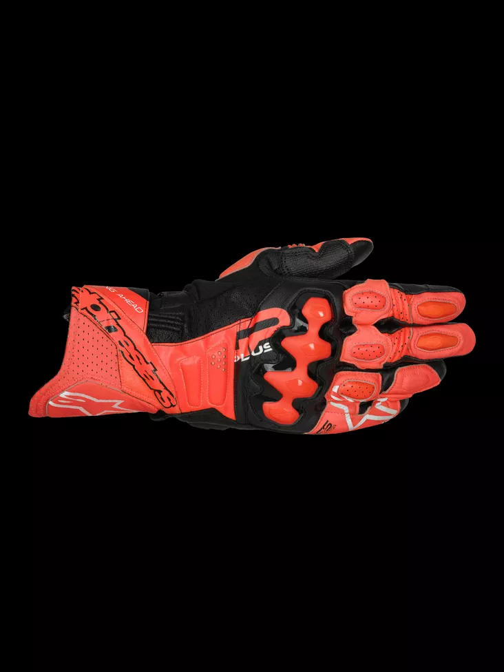 Alpinestars Ajohanskat GP Plus R v3 Punainen Fluo - Nahkaiset moottoripyörähanskat - D505447 - 1