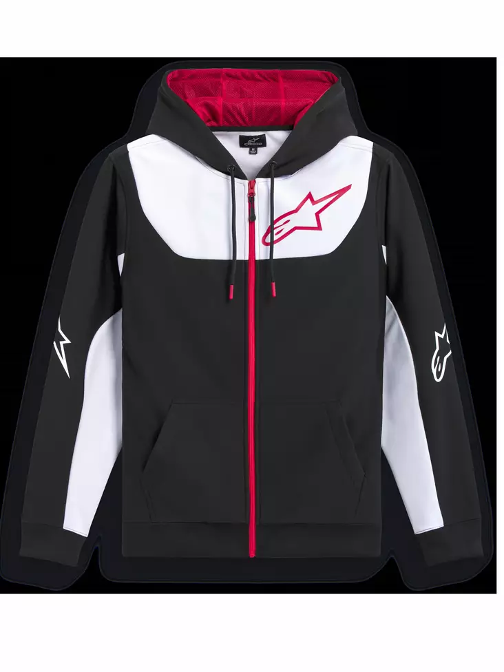 Alpinestars Fleece Session v3 Hoodie Black/White/Red - Hupparit & Fleecet - D503727 - 1