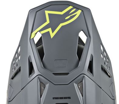 Alpinestars Lippa S-M8 - RADIUM Harmaa/keltainen fluo - Offroad kypärien lipat - D271547 - 1