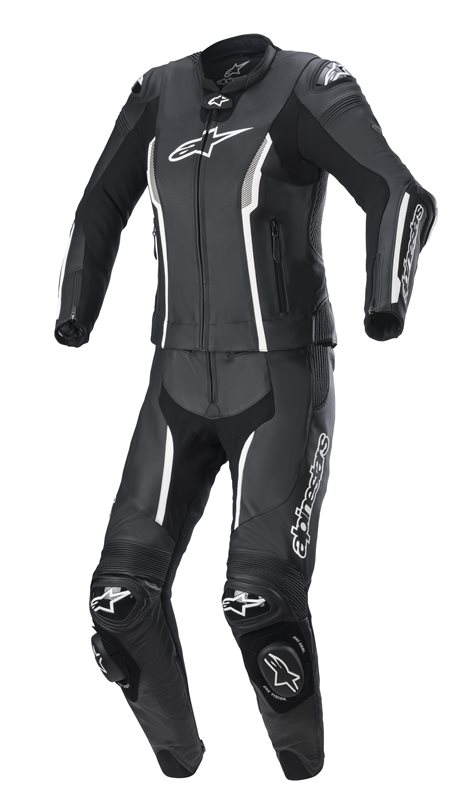 Alpinestars Nahkapuku Naisten 2-pcs Missile v2 Musta/Valkoinen - Nahkaiset moottoripyöräpuvut - D397367 - 1