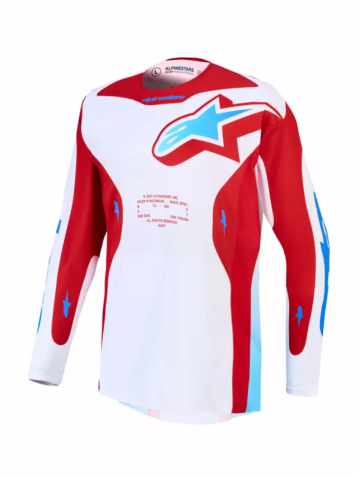 Alpinestars Paita Racer Hunt Punainen/UCLA Sininen - Motocross paidat MX - D540967 - 1