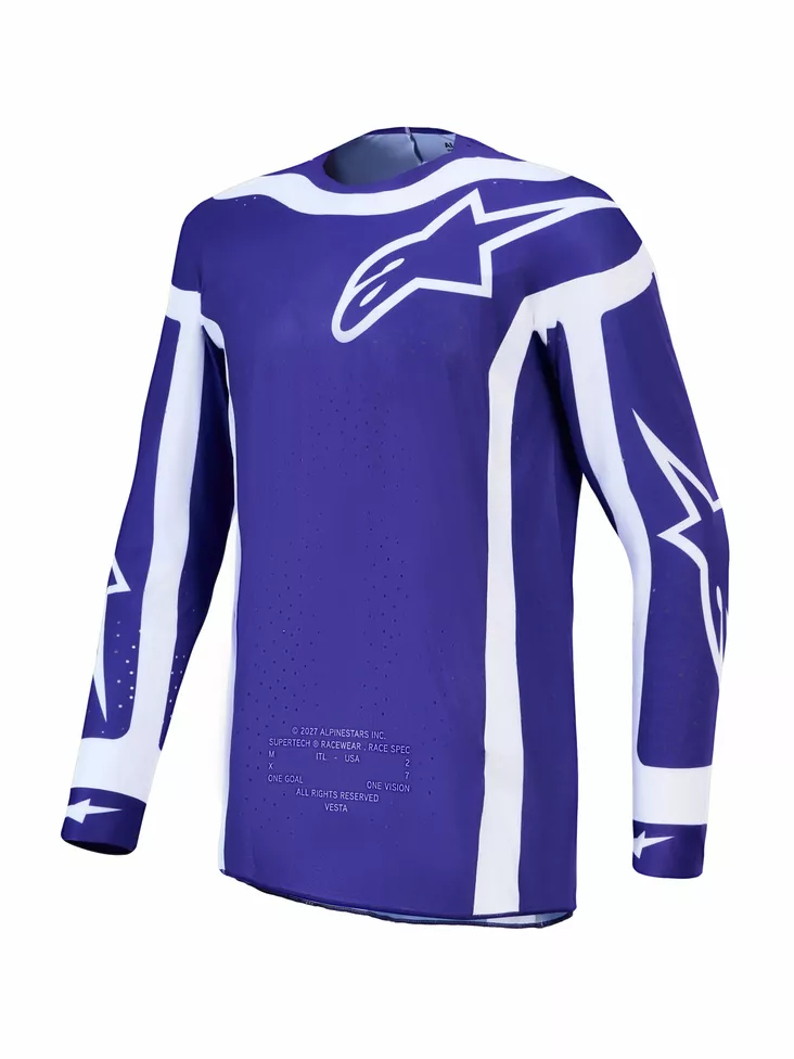 Alpinestars Paita Supertech Vesta Sininen/Valkoinen - Motocross paidat MX - D540957 - 1