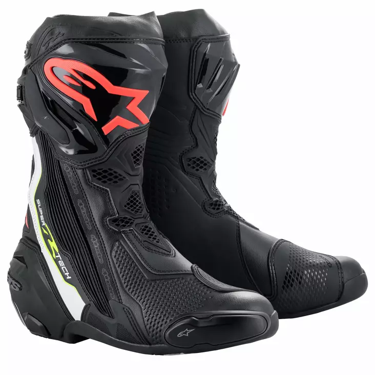 Alpinestars Saapas Supertech R v2 Musta/Valkoinen/Punainen/Keltainen, 41 - Moottoripyöräsaappaat - D412969 - 1