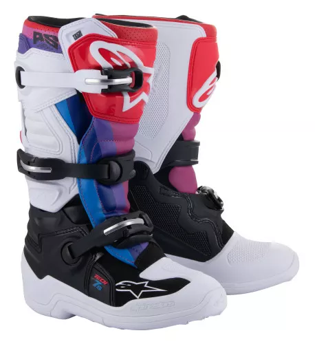 Alpinestars Saapas Tech 7s Nuorten WHITE BLACK RAINBOW - Offroad ajosaappaat - D495007 - 1