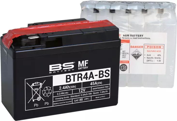 BS Battery BTR4A-BS MF (cp) Maintenance Free - Akut - D262587 - 1