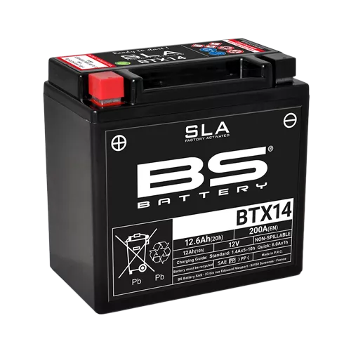 BS Battery BTX14 (FA) SLA - Sealed & Activated - Akut - D262617 - 1