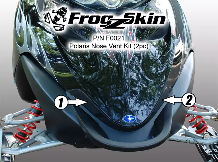 Frogzskin Polaris IQ Nose Vent Kit 2005-11 (2pc) - Moottorikelkan ilmastointikalvot - D148257 - 1