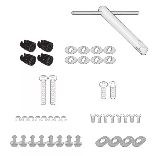 Givi KIT TO TRANSF PLO INTO RAPID FITTING - Moottoripyörän laukkujen kiinnityssarjat - D417507 - 1