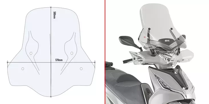 GIVI SPECIFIC FITTING KIT 6114DT - Moottoripyörän tuulisuojien tarvikkeet - D403927 - 1