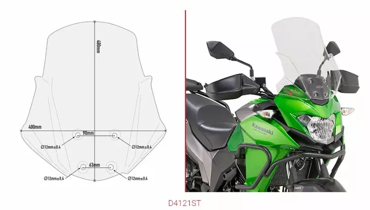 Givi windshield Versys-X 300 17- - Moottoripyörän tuulisuojat - D327567 - 1