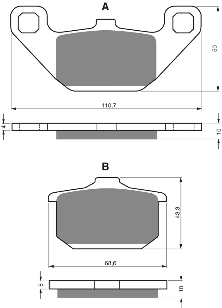 GOLDFREN Jarrupalat 037 Ceramic Carbon S3 - Moottoripyörän jarrupalat - D227887 - 1