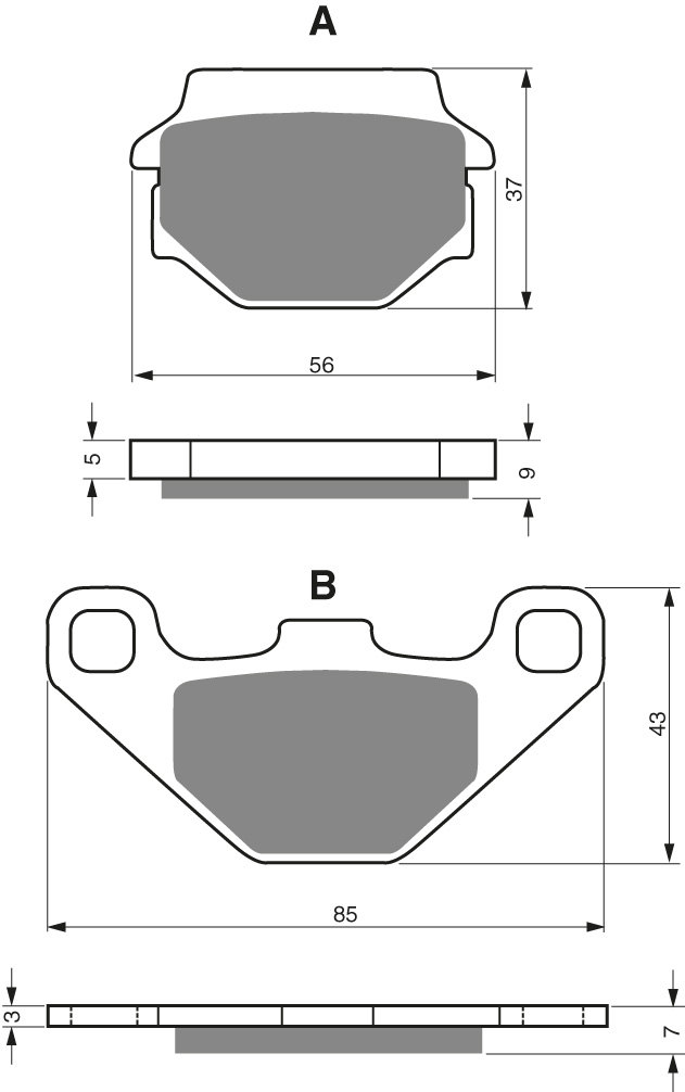 GOLDFREN Jarrupalat 084 Ceramic Carbon K1 - Moottoripyörän jarrupalat - D227817 - 1