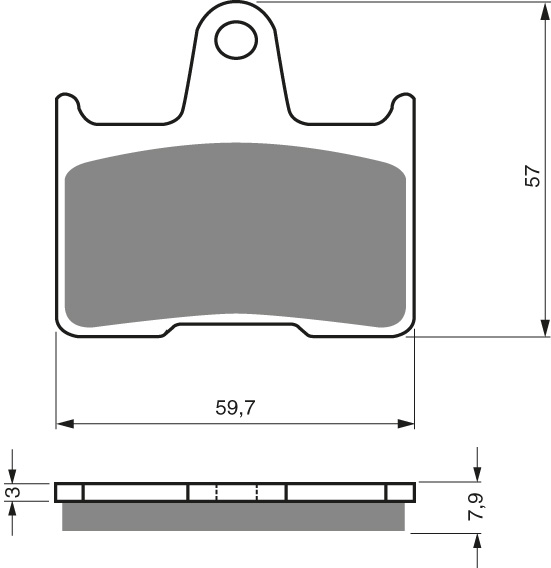 GOLDFREN Jarrupalat 148 Ceramic Carbon S3 - Moottoripyörän jarrupalat - D227967 - 1