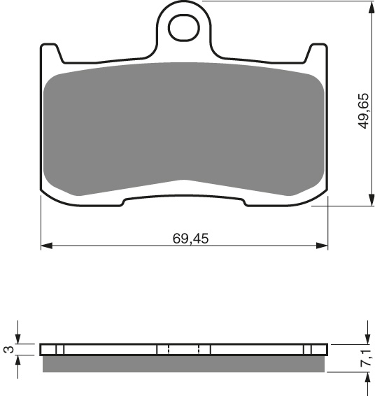 GOLDFREN Jarrupalat 207 Ceramic carbon AD - Moottoripyörän jarrupalat - D227997 - 1