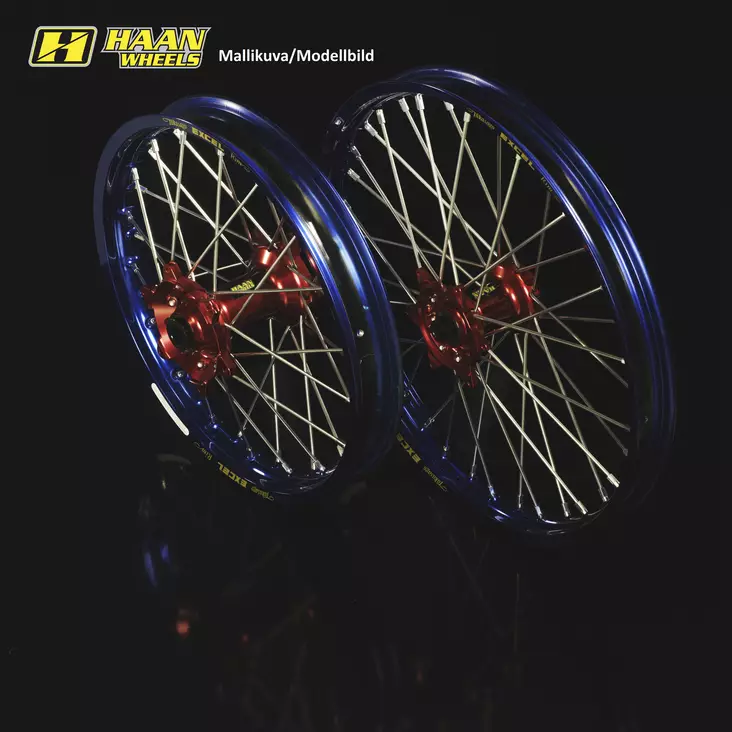 Haan wheel CRF450 13- 19-2,15 RED/BLUE - Moottoripyörän täydelliset vanteet - D153437 - 1
