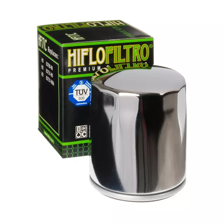 HiFlo öljynsuodatin HF171C Kromi - Moottoripyörän öljynsuodattimet - D59097 - 1