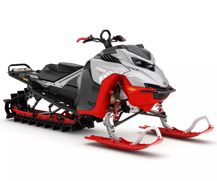 Lynx 27 Shredder RE 3900 850 E-Tec Shot 76mm Hyper Silver / Viper Red - Lynx moottorikelkka 2027 -mallisto - 144377 - 1