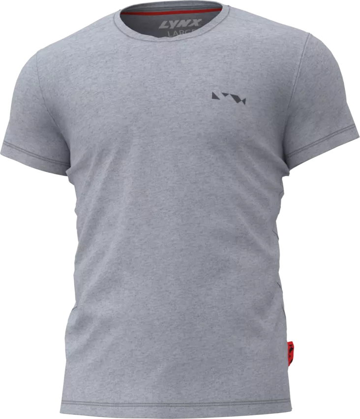 LYNX PREMIUM UNISEX T-SHIRT MIESTEN HEATHER GREY - Vapaa-ajan kelkkailuvaatteet - 131257 - 1