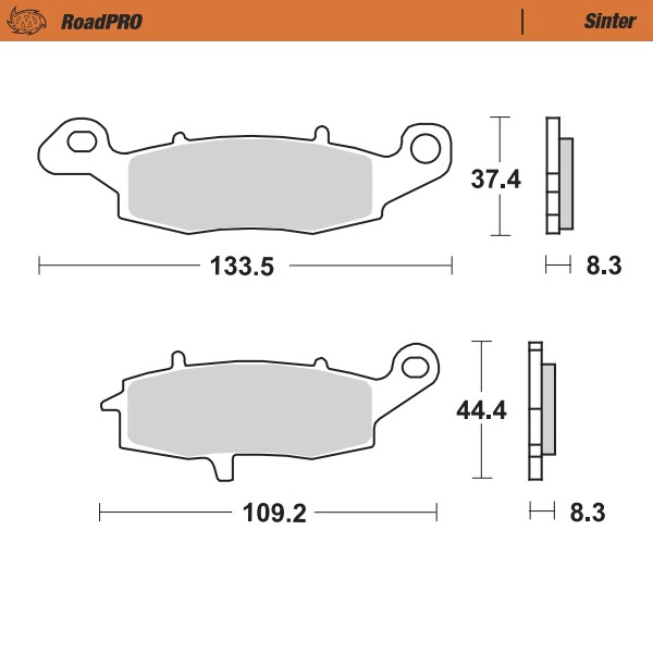 Moto-Master Jarrupalat RoadPRO Sinter taakse ZR-7 99-04 - Moottoripyörän jarrupalat - D245167 - 1