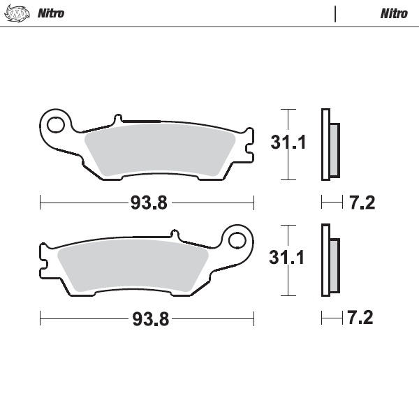 Moto-Master Jarrupalat Yamaha eteen: YZ125/250 08-21 front YZ250F 07-20 - Moottoripyörän jarrupalat - D245387 - 1