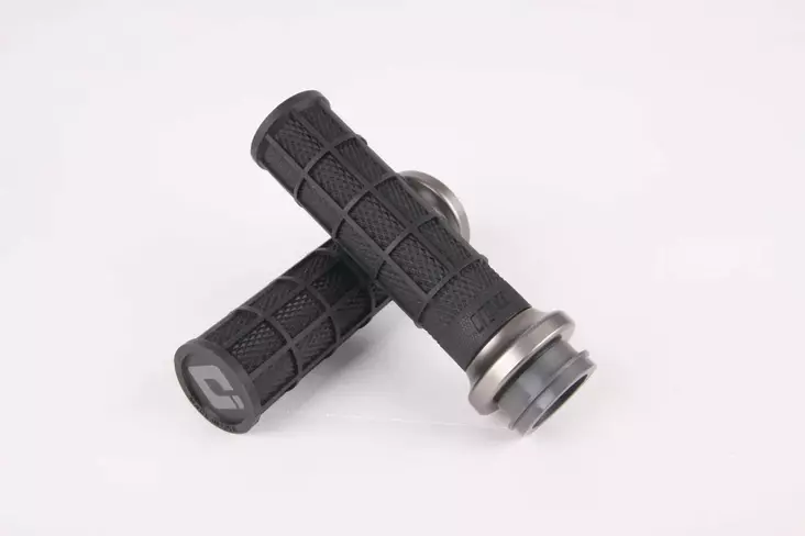 ODI Street V-TWIN Lock-On HART-LUCK Full-Waffle BLACK/Gunmetal/grey - Moottoripyörän kahvakumit - D510197 - 1