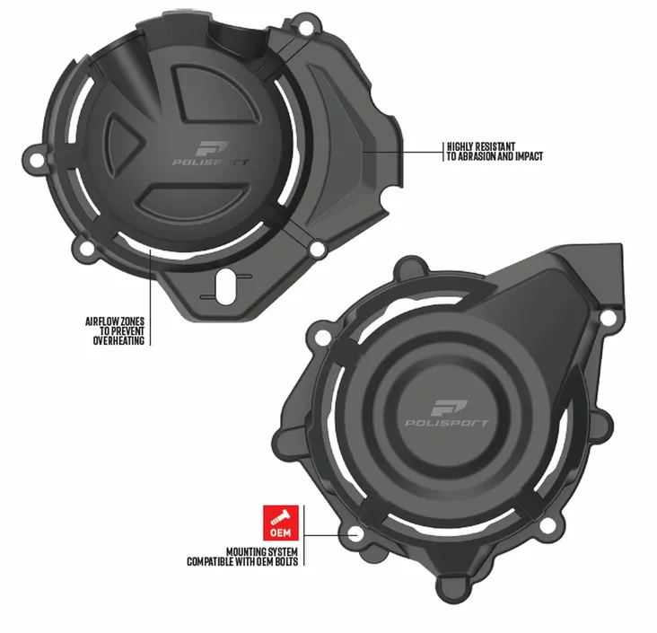 Polisport Engine Covers Protection Kit CFMOTO 450MT 24-.. - Moottoripyörän muut muoviosat - D545187 - 1
