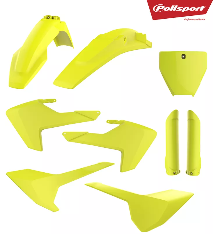 Polisport plastic kit TC125/250, FC250/350/450 16-18 Flo yellow (1) - Moottoripyörän muovisarjat - D242287 - 1