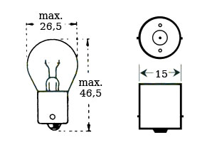 Polttimo 6v 15w Ba 15s - Polttimot - D495157 - 1