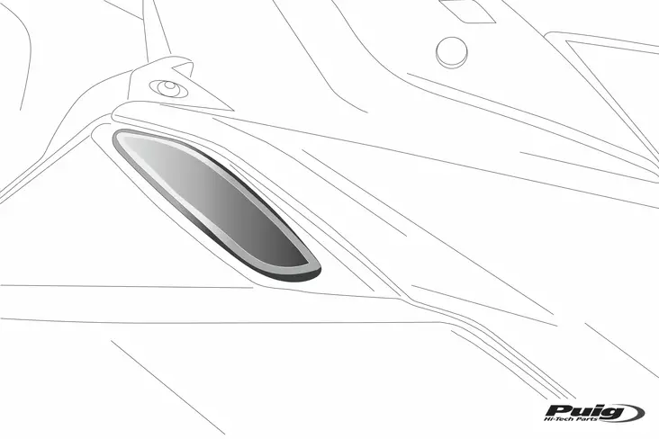 Puig Back Mirror Adapter Tmax 560 20' C/Black - Moottoripyörän peilin kiinnikkeet - D358987 - 1