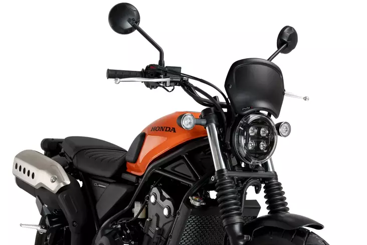 Puig Front Plate Abs Honda Cl 500 23'- C/Matt Black - Moottoripyörän tuulisuojat - D510867 - 1