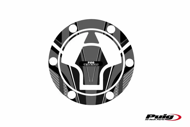 Puig Fuel Cap Cover Mod. Radical Kawasaki C/Grey - Moottoripyörän tarrasarjat - D301407 - 1