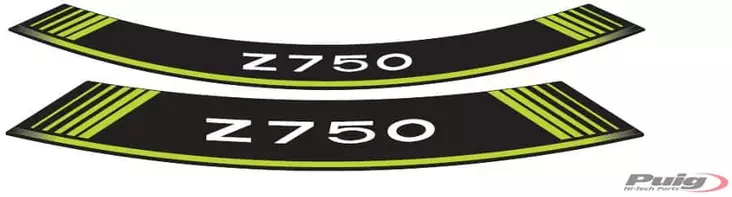 Puig Kit 8 Rim Strips Z750 C/Green - Moottoripyörän vanneteipit - D298697 - 1