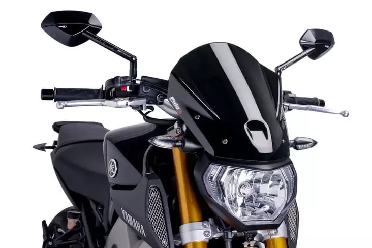 Puig Windshield New Gener. Yamaha Mt09 13'-16' C/Black - Moottoripyörän tuulisuojat - D300077 - 1