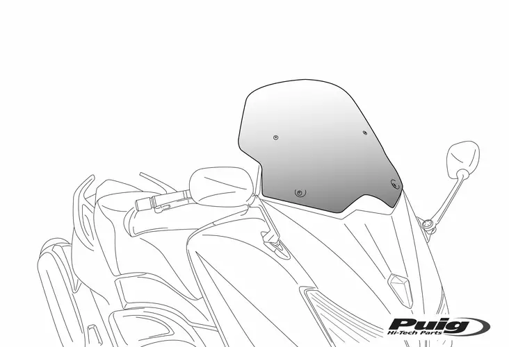 Puig Windshield V-Techline Sport Honda Forza 750 21' - Moottoripyörän tuulisuojat - D443077 - 1