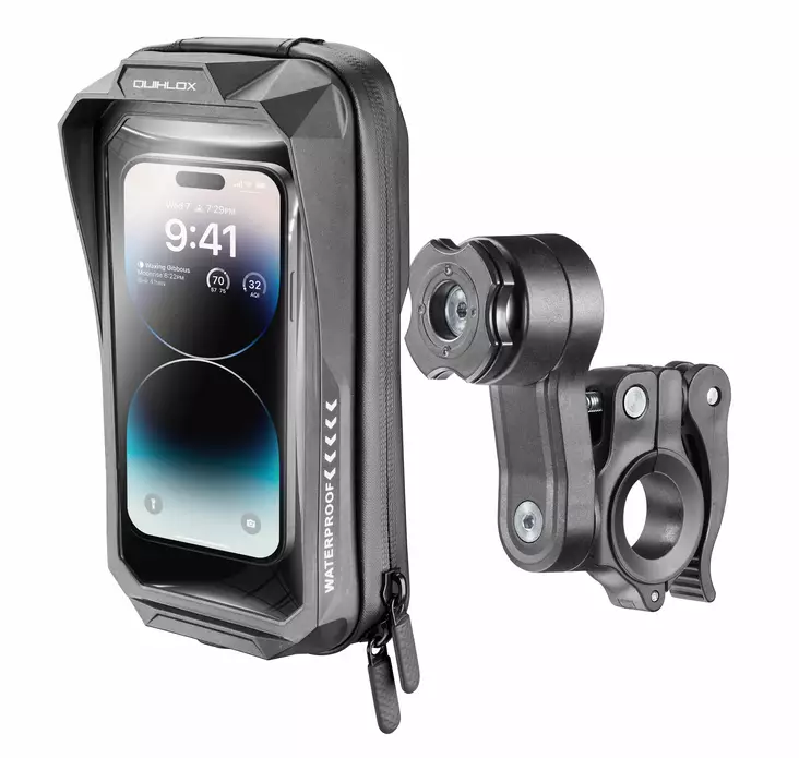 Interphone Quiklox kit - Waterproof Case & Mount - Moottoripyörän matkapuhelintarvikkeet - D501647 - 1