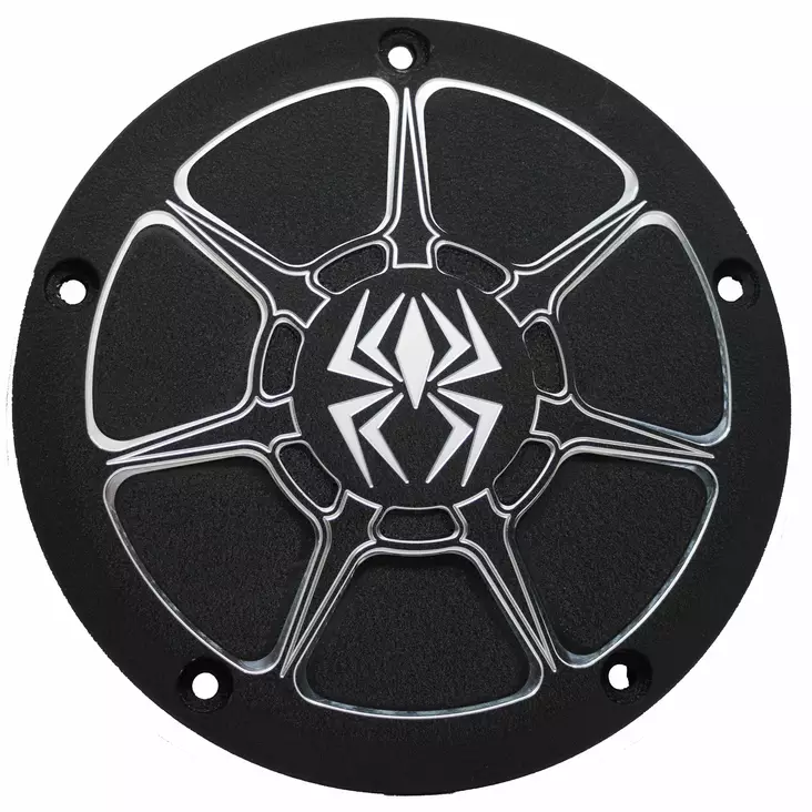 Rekluse Derby Cover - Black Wrinkle - H-D Cvo - Moottoripyörän moottorin kopat - D360837 - 1