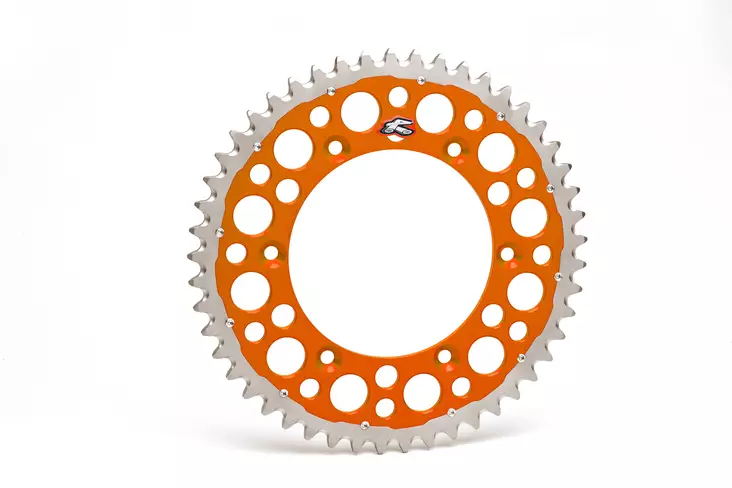 Renthal Takaratas Twinring SX+F 90-HVA 14 50t - Oranssi - Moottoripyörän takarattaat - D445857 - 1