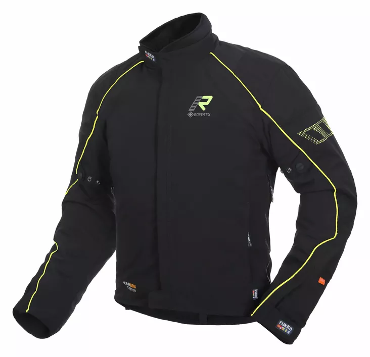 RUKKA COMFO-R Jacket Black/Yellow - Kalvolliset moottoripyörätakit - D491307 - 1