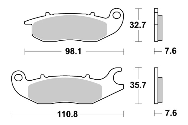 Sbs Jarrupalat Carbon Tech - Moottoripyörän jarrupalat - D220587 - 1