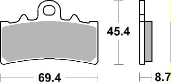 Sbs Jarrupalat Ceramic - Moottoripyörän jarrupalat - D106537 - 1