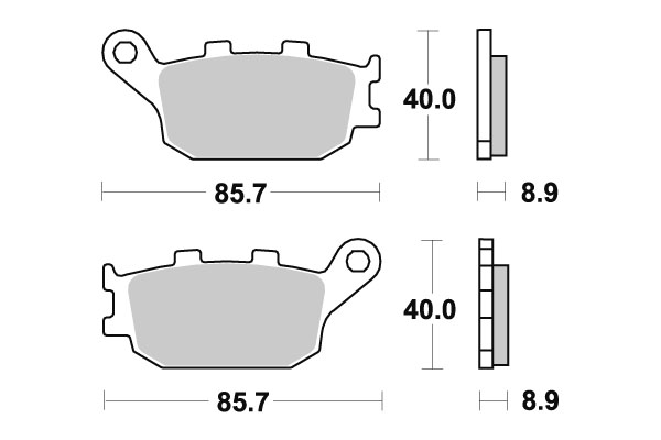Sbs Jarrupalat Ceramic - Moottoripyörän jarrupalat - D111317 - 1