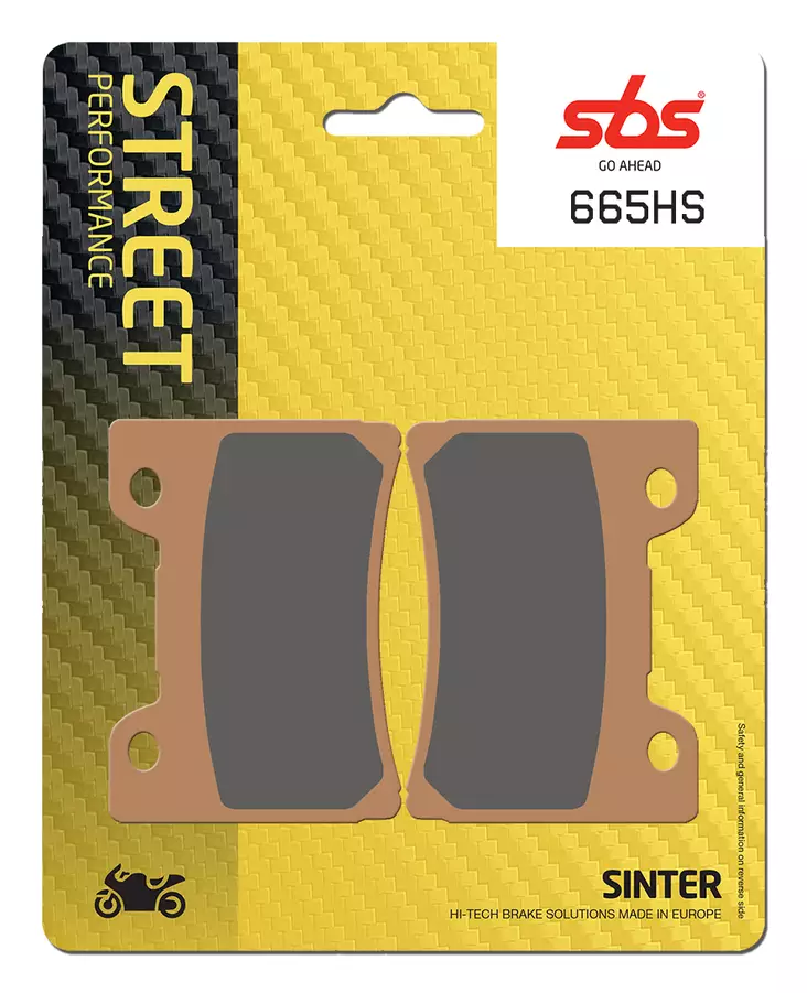 Sbs Jarrupalat Sintered - Moottoripyörän jarrupalat - D2687 - 1