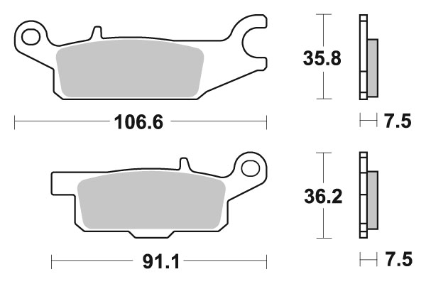 Sbs Jarrupalat Sintered Offroad - Moottoripyörän jarrupalat - D73117 - 1