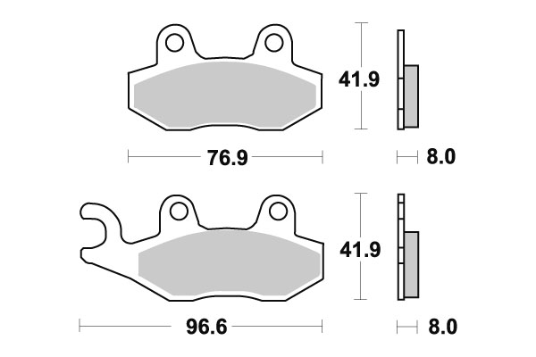 Sbs Jarrupalat Sintered Taakse - Moottoripyörän jarrupalat - D32527 - 1