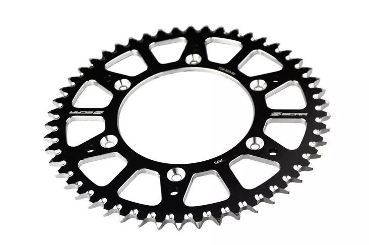 Scar Alu Sprocket - YAMAHA YZ YZF- 50 Teeth - Black color - Moottoripyörän takarattaat - D480737 - 1
